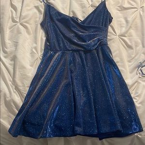Blue sparkly homecoming dress